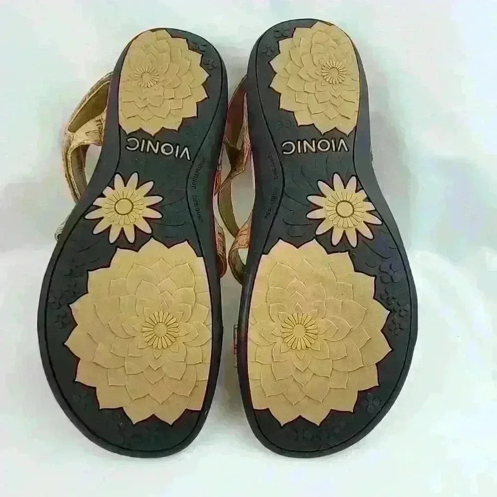 Vionic Amber Tan Cork Sandal sz 10